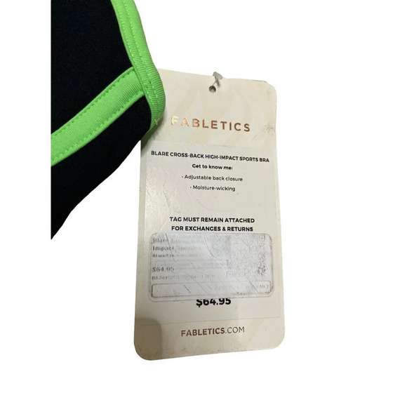 NWT Fabletics Blare Cross Back Medium Impact Sports Bra-sz XS - Picture 6 of 7